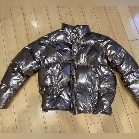 MOTHER rose gold puffer coat - Picture 2 of 7